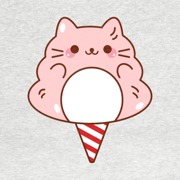 Pink Cat Cotton Candy by mintcorner